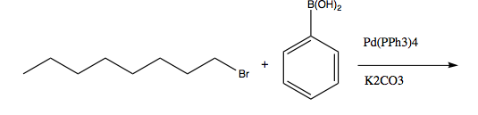 B(OH)2
Pd(PPH3)4
Br
K2CO3
