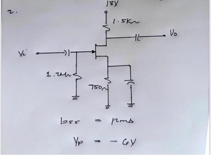 2.
1.5kN
H Vo
1.MN
750N
pmb
Yp
= - Gy
Coy
