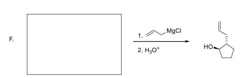 F.
1.
2. H3O+
MgCl
HO