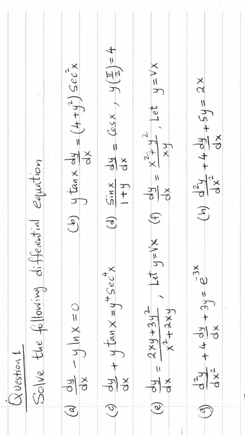 xp
xp
%3D
+5y= 2x
xp
Fxe+メ
%3D
%3D
xp 6+!
Cosx, yE) =4
hp xui5 (P)
xp
"Sec'x
4.
%3D
xp
xp
tanx dy = (4+4) seex
equation
Solve the following diffeential
