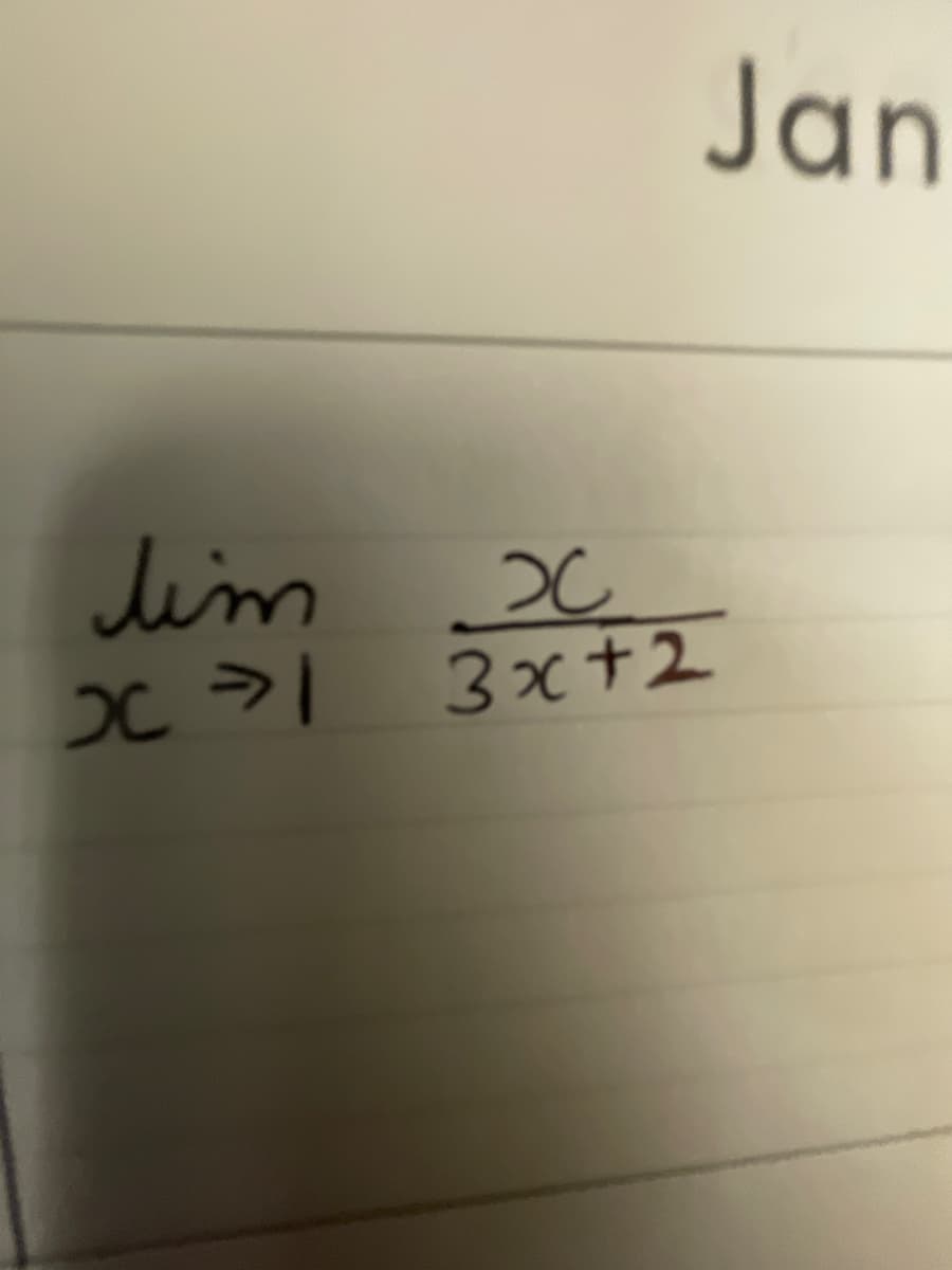 lim x
x →1
Jan
3x+2