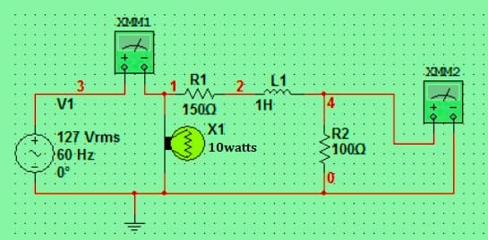 XMM2.
R1
: L1
3
:2
V1
I 1500
1H
X1
127 Vrms
60 Hz
0°
R2
1000
10watts
