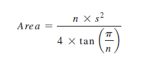 пXs
Area
4 x tan
п
