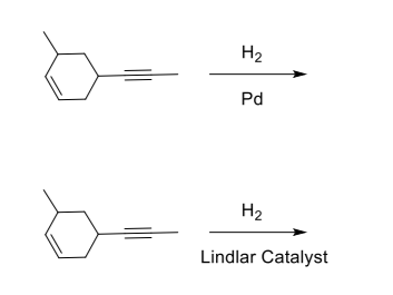 H2
Pd
H2
Lindlar Catalyst
