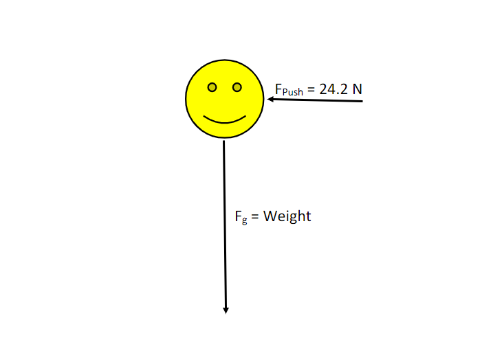 FPush = 24.2 N
Fg = Weight
