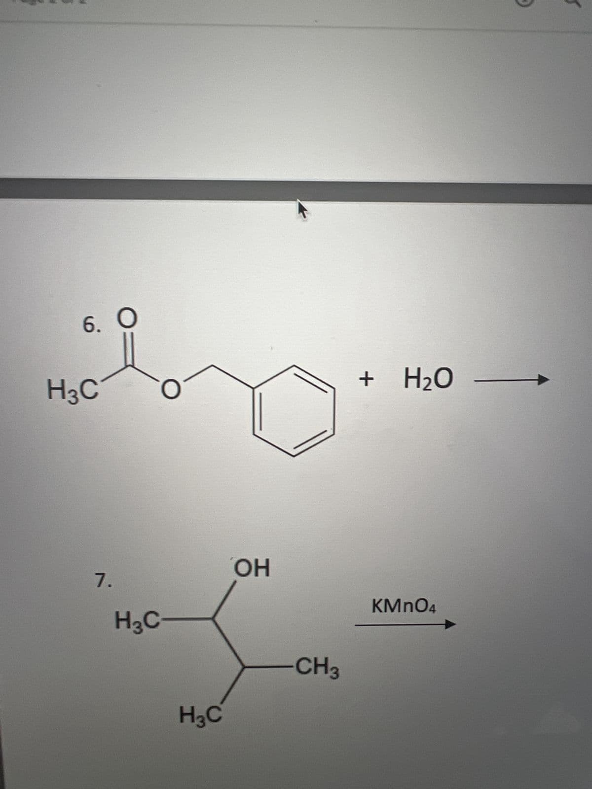 6. О
H3C
7.
H3C
H3C
ОН
CH3
+ H2O
KMnO4