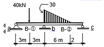 40kN
30
В-О
b B-O
3m 3m
6 m
2
