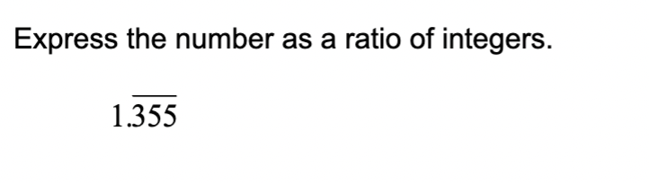 Express the number as a ratio of integers.
1.355