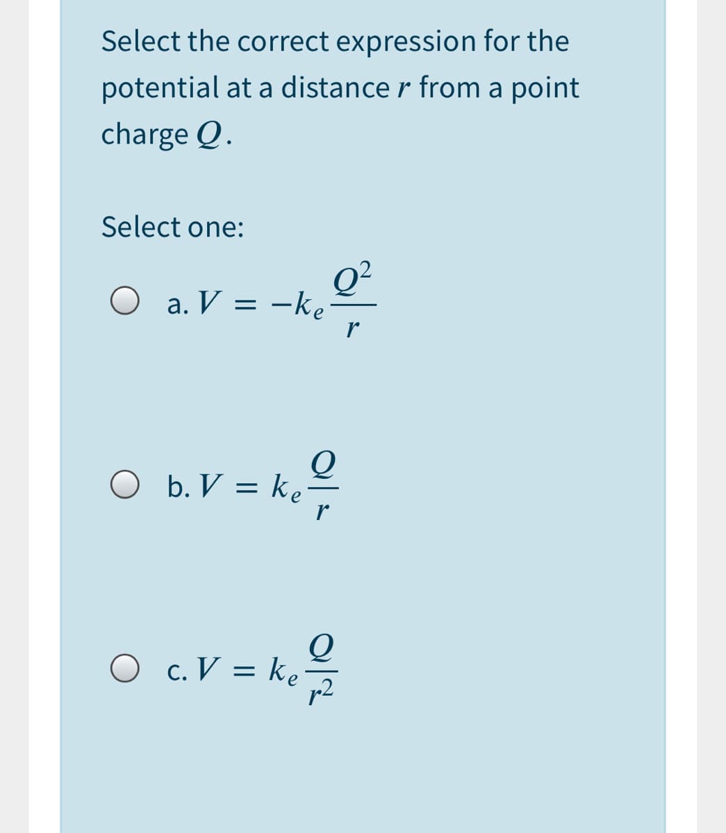 distance r from a
