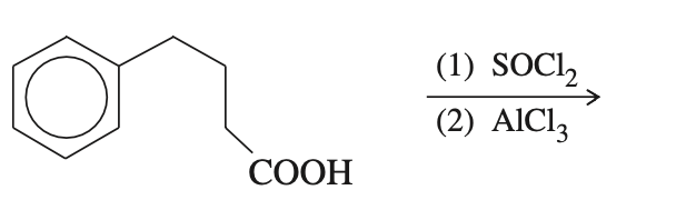 O
COOH
(1) SOCI₂
(2) AlCl3