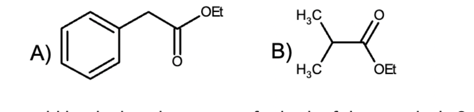 A)
OEt
B)
H₂C
H3C
OEt
