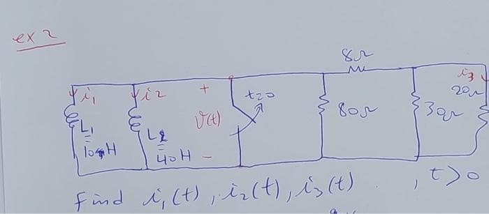 ex?
los H
Fir
L &
+
VA)
-
tzo
805
йон
find i, (t), iz(t), is (t)
)
30
201
t)o