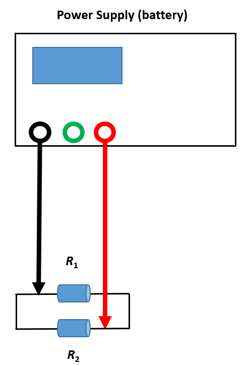 Power Supply (battery)
R1
R₂