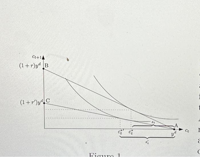 Ct+1A
(1+r)yd B
(1+r)yd C
cc
Figure 1
Ct
I
a