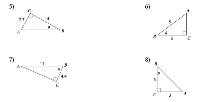 5)
7)
7.7
A
A
C
11
14
Ө
C
B
4.4
6)
8)
B
B
С
Ө
5
с 3
C)