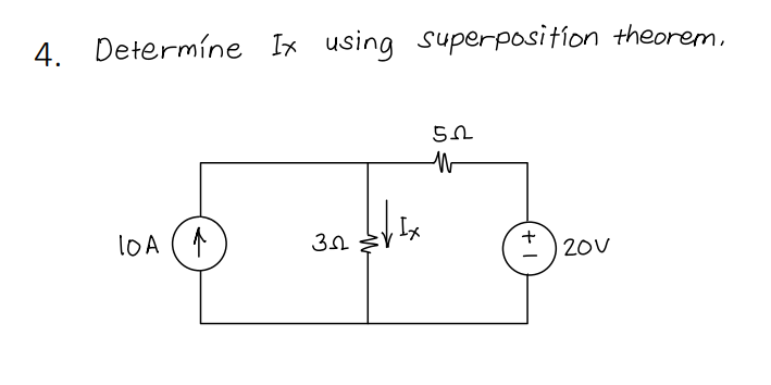 4. Determíne Ix using superposition theorem,
l0A (1
200
