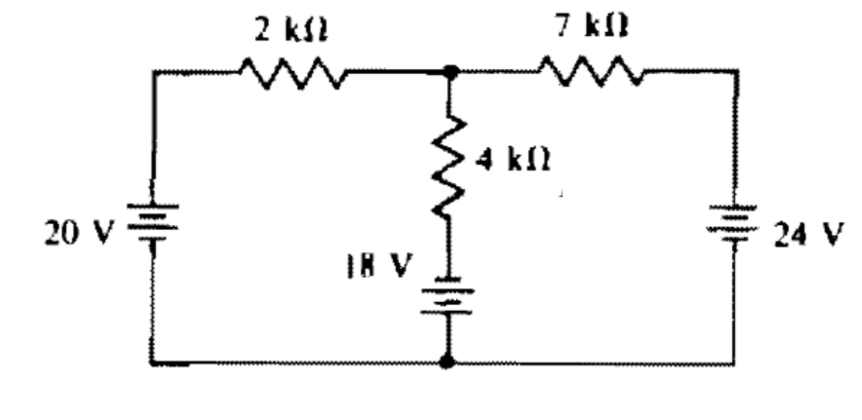 2 ks?
7 kN
4 kll
20 V
24 V
IR V
