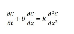 ac
at
02C
дх2
Әс
+U
+ U — = K
?x
-