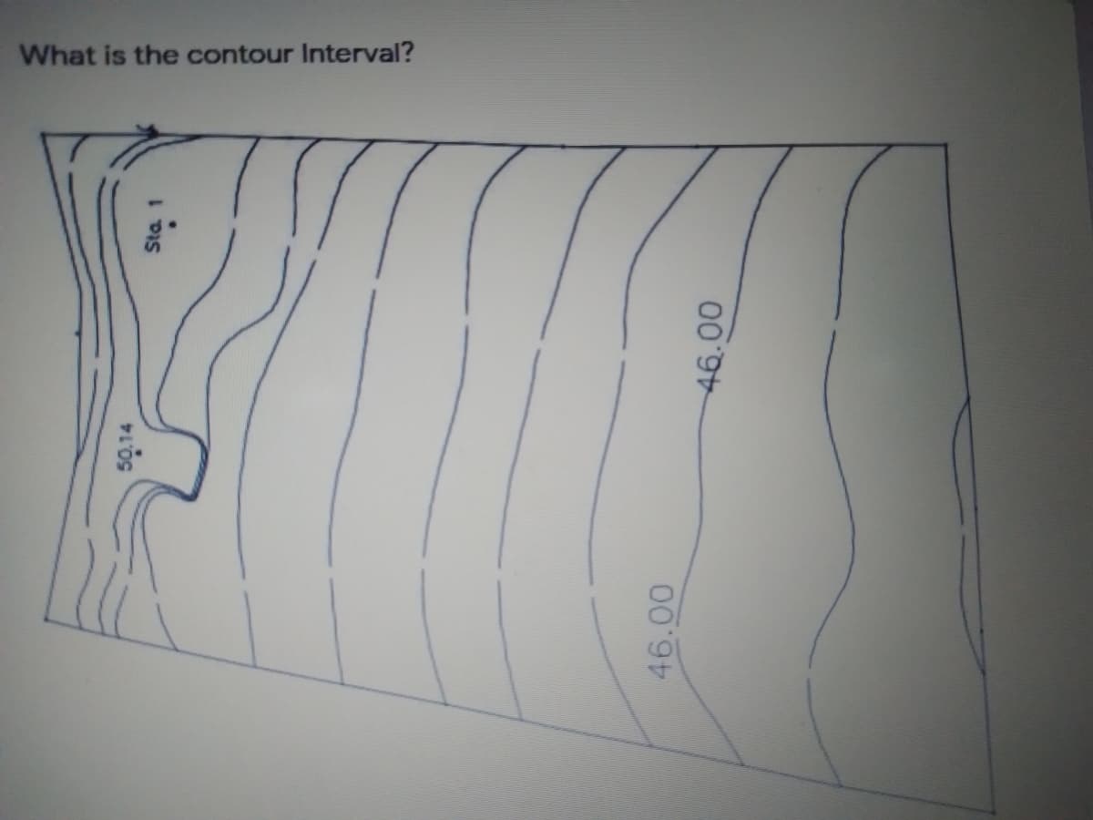 What is the contour Interval?
50.14
Sta.
46.00
46.00
