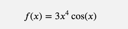 f(x) = 3x² cos(x)