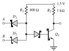 1.5 V
R1
800 2
R2}
1 k2
D1
D2
