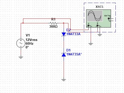 -
V1
12Vrms
60Hz
0⁰°
RT
www
3000
4₁
02
1N4733A
D1
1N4735A
H
XSC1
Ext Trig