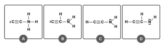 H
H
H
H
H-C=C-N
H
:C=C-N-H
H-CEC-N
