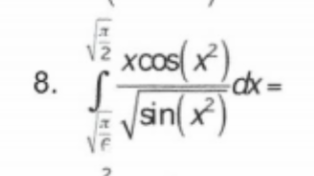 xcos( x),
sin(x)
8.
dx =
LHIN
