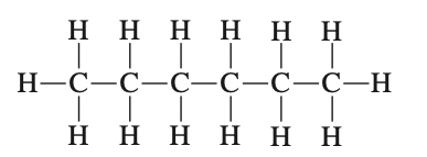 Η Η Η Η Η Η
н
нн
нн
Н-С—С—С-С-С—С—Н
H H H
H H H
