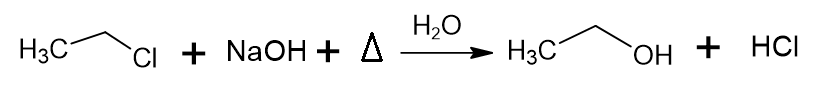 H3C
H20
CI + NaOH+ Д
H3C
OH + HCI
HO.
