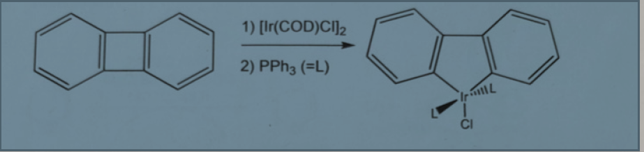 1) [Ir(COD)CI]2
2) PPH3 (=L)
IL