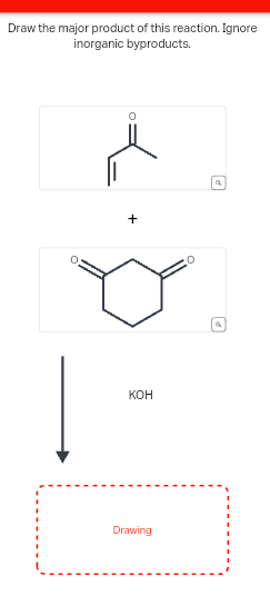 Draw the major product of this reaction. Ignore
inorganic byproducts.
+
KOH
Drawing